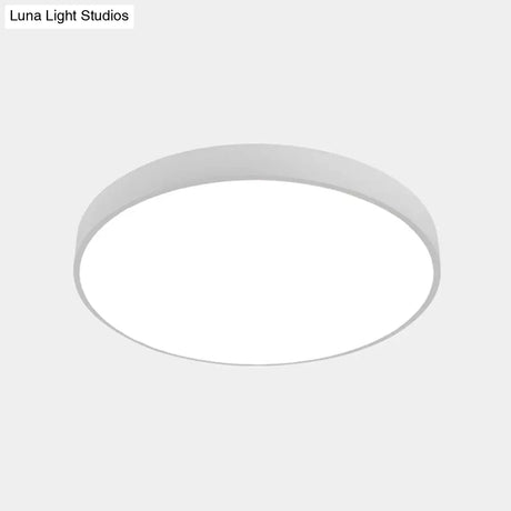 Nordic Led Ceiling Light With Acrylic Diffuser For Hallways - Sleek Metal Flush Mount