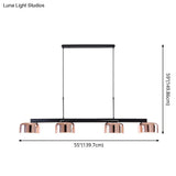 Nordic Led Diner Island Lamp: 4-Light Hanging Fixture With Acrylic Shade