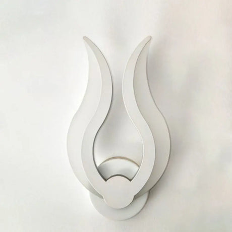 Nordic Led Flame-Shaped Wall Sconce Light For Cozy Bedroom Ambiance In Warm/White