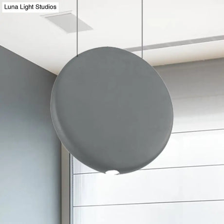 Nordic Led Resin Hanging Lamp Black/Grey/Green Round Suspension Pendant Warm/White Light 6’/8.5/12’W