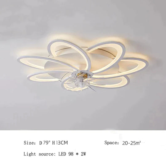 Nordic Living Room Led Creative Smart Windmill Ceiling Fan Light Ceiling