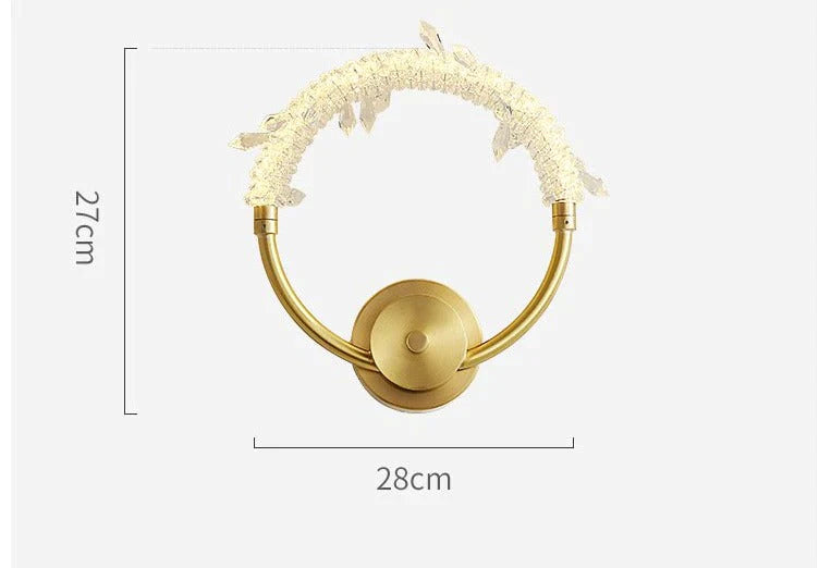 Nordic Luxury Wall Lamp Crystal Copper Wall Lamp Copper / Three color light Copper Wall Lamps