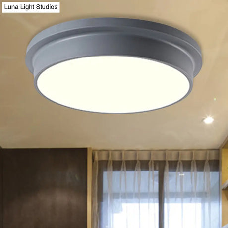 Nordic Macaron Colored Flushmount Ceiling Light For Child Bedroom