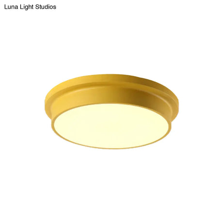 Nordic Macaron Colored Flushmount Ceiling Light For Child Bedroom