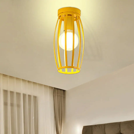 Nordic Metal Ceiling Mount Lamp | Oval Flush Light 1 Corridor Lighting -