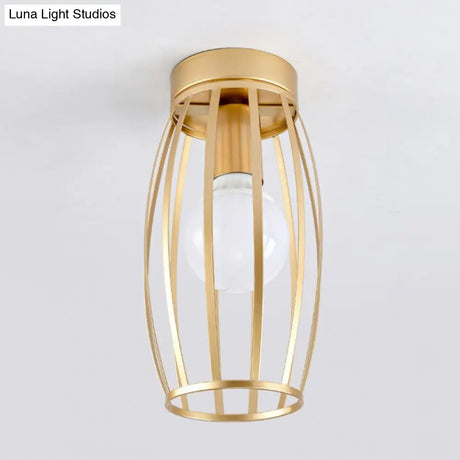 Nordic Metal Ceiling Mount Lamp | Oval Flush Light 1 Corridor Lighting -