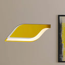 Nordic Metal Leaf Wall Lamp: Yellow/Grey/Green 1-Light Sconce Fixture Yellow