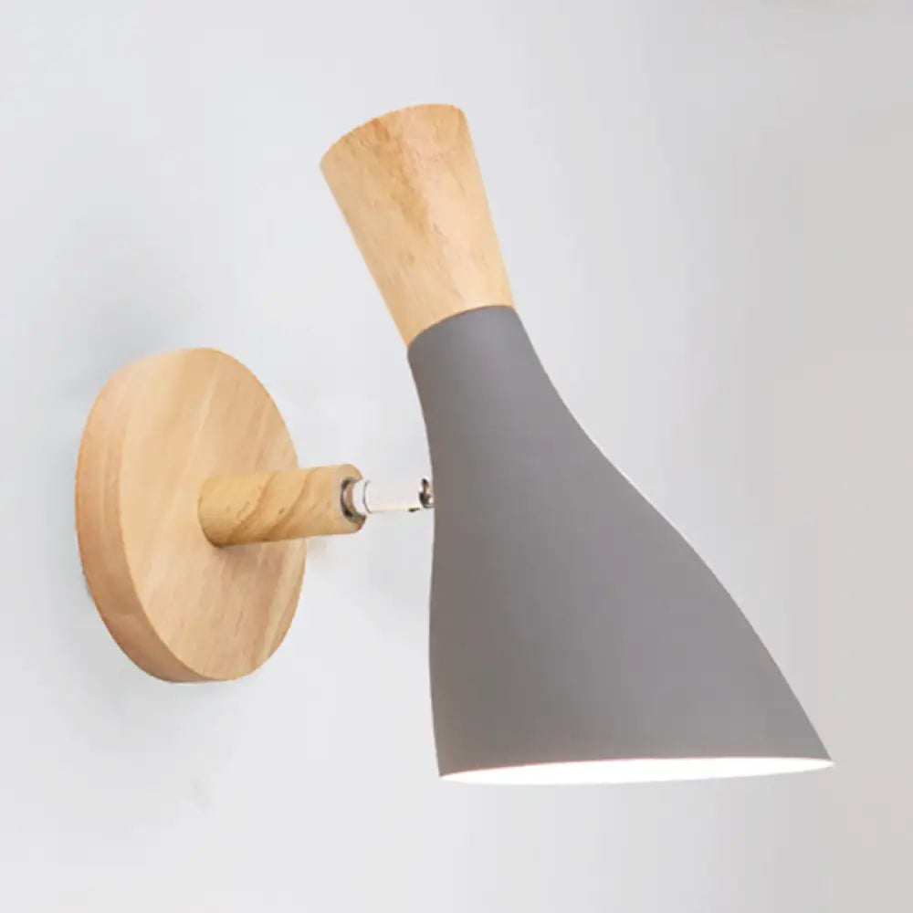 Nordic Metal Wall Lamp With Rotating Head - Ideal For Small Spaces Grey / Bottle