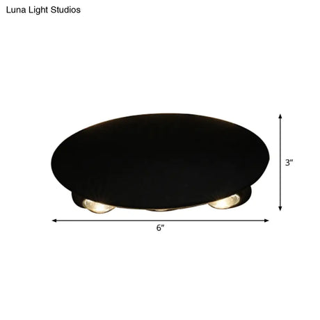 Nordic Metallic Mini Wall Light - Ellipse/Curve/Honeycomb Design 4/6-Bulb Led Washer Sconce In Black