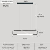 Nordic Minimalist Bar Hanging Rectangular Frame Pendant Light Pendant