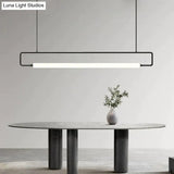Nordic Minimalist Bar Hanging Rectangular Frame Pendant Light Pendant