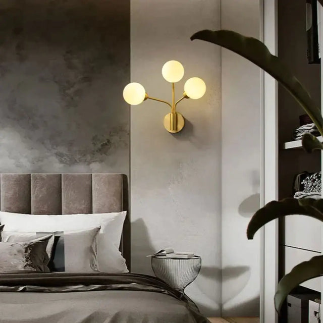Nordic Minimalist Bedroom Bedside Light Corridor Aisle Full Copper Wall Lamp Copper Wall Lamps