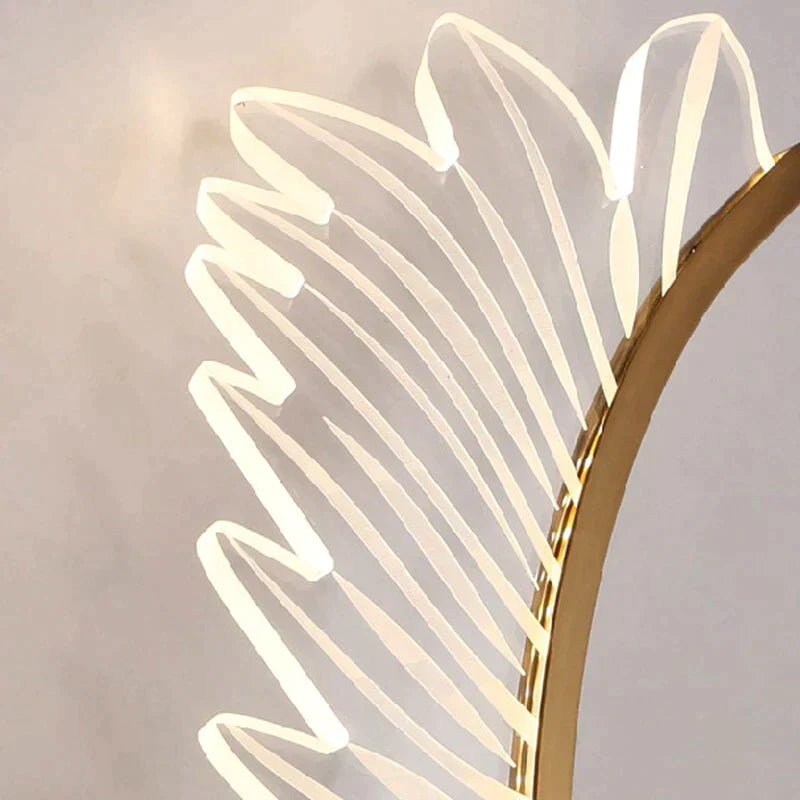 Nordic modern art bedside feather LED Wall Lamp Wall Light