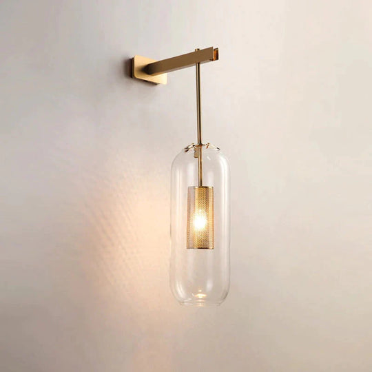 Nordic Modern Decor Glass Lampshade for Bedroom Study Room Stairs Art Wall Lamp