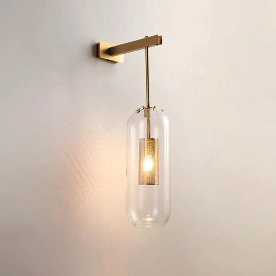 Nordic Modern Decor Glass Lampshade For Bedroom Study Room Stairs Art Wall Lamp