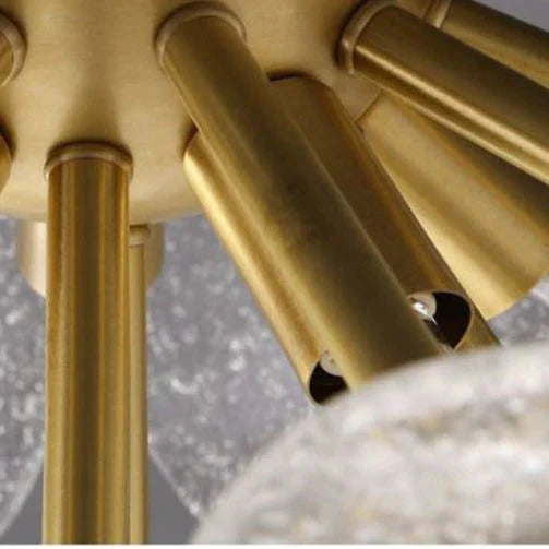 Nordic Modern Light Luxury Crystal Copper Lamp Ceiling Lamp