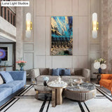 Nordic Modern Simple Copper Marble Wall Lamp Stair Study Bedroom Copper Wall Lamp Copper Wall Lamps