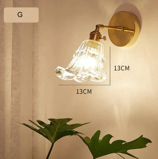 Nordic Retro Livingroom Bedroom Bedside Full Copper Wall Lamp G / No Light Bulb Copper Wall Lamps