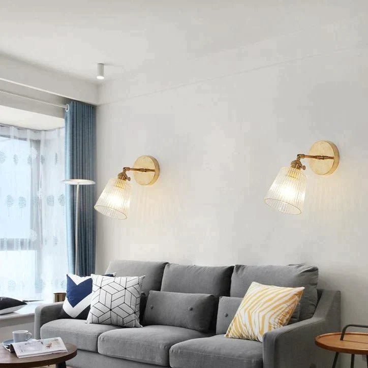 Nordic Retro Livingroom Bedroom Bedside Full Copper Wall Lamp Copper Wall Lamps