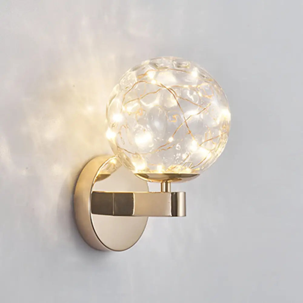 Nordic Star Wall Lamp: Modern Sconce Light For Bedroom Or Living Room Gold / Clear