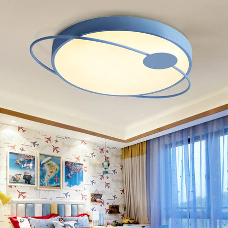 Nordic Style Acrylic Led Flush Ceiling Light Fixture: 18’/21.5’/25.5’ Diameter Round Shape