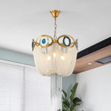 Nordic Style Chain Metal Empire Chandelier - Modernist Gold 3 Lights Hanging Light Fixture