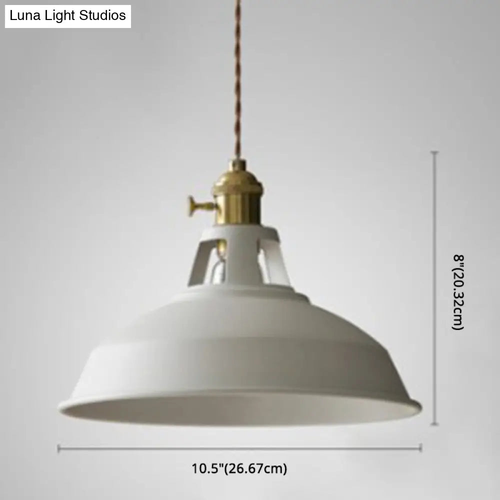 Nordic Style Hanging Lamp With Metal Shade And Colorful Macaron Finish For Kitchen Barn