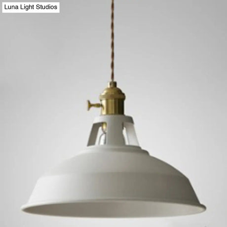 Nordic Style Hanging Lamp With Metal Shade And Colorful Macaron Finish For Kitchen Barn