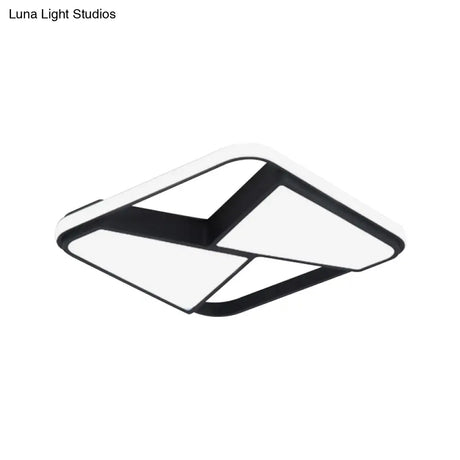 Nordic Style Led Ceiling Light In Black/White – Warm/White Lighting