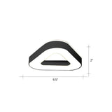 Nordic Style Led Flush Mount Ceiling Light With Acrylic Diffuser For Small Corridors Black / White