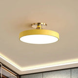 Nordic Style Led Flush Mount Ceiling Light Yellow / 12