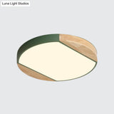 Nordic Style Led Flushmount Ceiling Lamp - Acrylic Circular Baby Bedroom & Kindergarten Light In