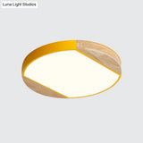 Nordic Style Led Flushmount Ceiling Lamp - Acrylic Circular Baby Bedroom & Kindergarten Light In