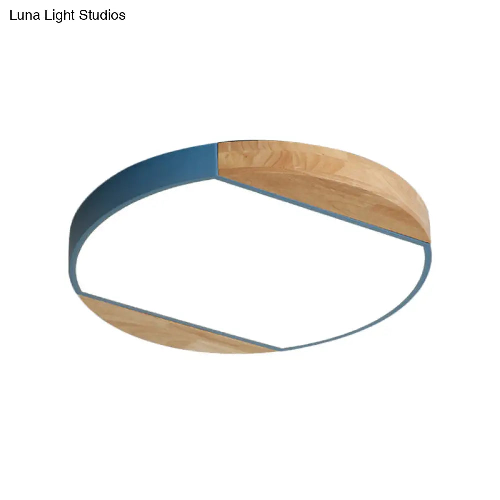 Nordic Style Led Flushmount Ceiling Lamp - Acrylic Circular Baby Bedroom & Kindergarten Light In