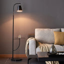 Nordic-Style Metal Bell Floor Lamp With Marble Base - Ideal For Living Room Lighting Black / A