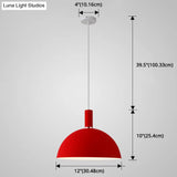 Nordic Style Metal Hemisphere Pendant Light For Restaurants - 1-Light Ceiling Lamp