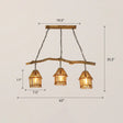 Nordic Style Wooden House Pendant Light With 3 Heads - Ideal For Dining Room Wood