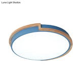 Nordic Stylish Acrylic Round Flush Ceiling Light In Warm/White For Living Room Or Porch