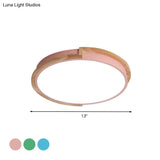 Nordic Stylish Acrylic Round Flush Ceiling Light In Warm/White For Living Room Or Porch