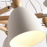 Nordic Stylish Metal Domed Hanging Light - Rotatable Chandelier For Study Room