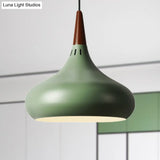 Nordic Teardrop Pendant Lighting - 8’/11’/12’W Metal 1 Light Black/White/Pink