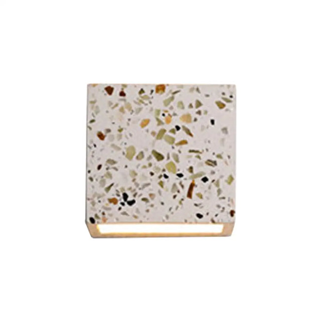 Nordic Terrazzo Wall Sconce - Up Down Hotel Light (Red/White/Blue) White