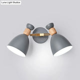 Nordic Wall Mounted 2-Head Reading Light With Metal Shade - Perfect For Bedroom