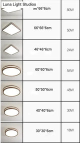 Nordic Walnut Color Indoor Ceiling Lamp Round 30Cm 18W / Led White Light