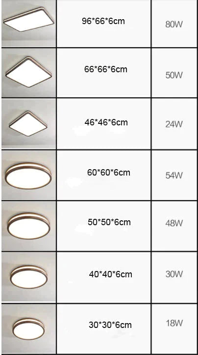 Nordic Walnut Color Indoor Ceiling Lamp
