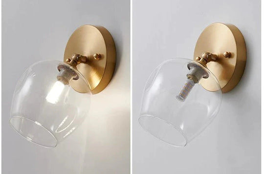 Nordic Wind Bedroom Bedside Hallway Copper Wall Lamp