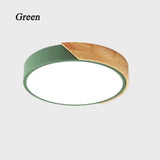 Nordic Wooden Ceiling Lamp Dimmable Led Lights Round 30-60 Size Diameter Ultra-Thin 5 Cm High 7