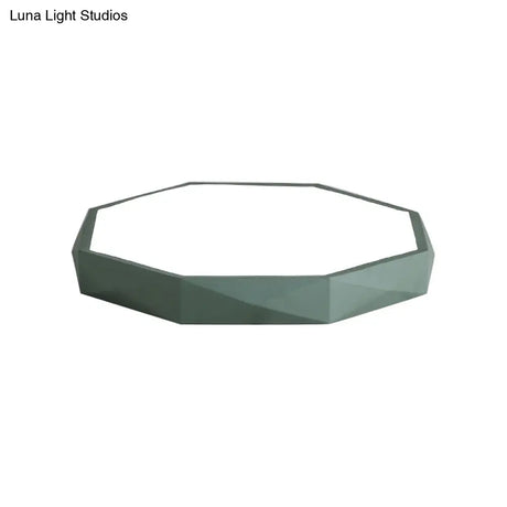 Octagon Acrylic Ceiling Lamp: Modern Macaron Loft Led Flush Mount For Kitchen