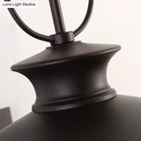Opal Glass Sconce Light Vintage Royal Black Cone/Cylinder Outdoor Wall Lamp With One Bulb