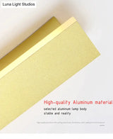 Outdoor Lighting Tall Led Wall Lamp Ip65 Waterproof Aluminum Dimmable Gold Garden Porch Sconce